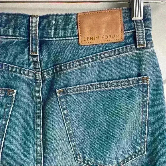 Aritzia Denim Forum  the '90s Halle Denim Skirt High-rise midi size 25 - Picture 8 of 10